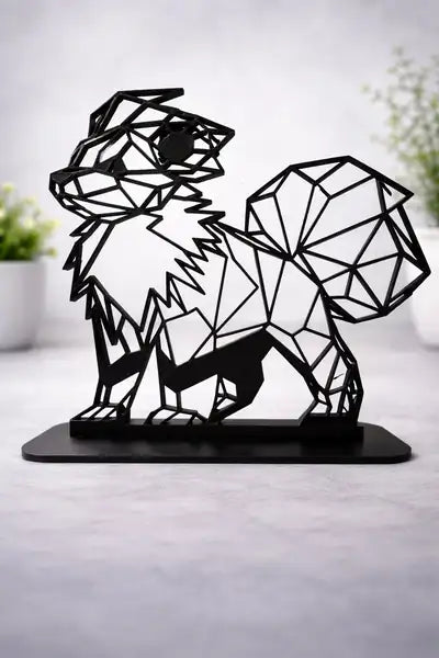 3D Printed Growlithe Pokémon Geometric Art Figure