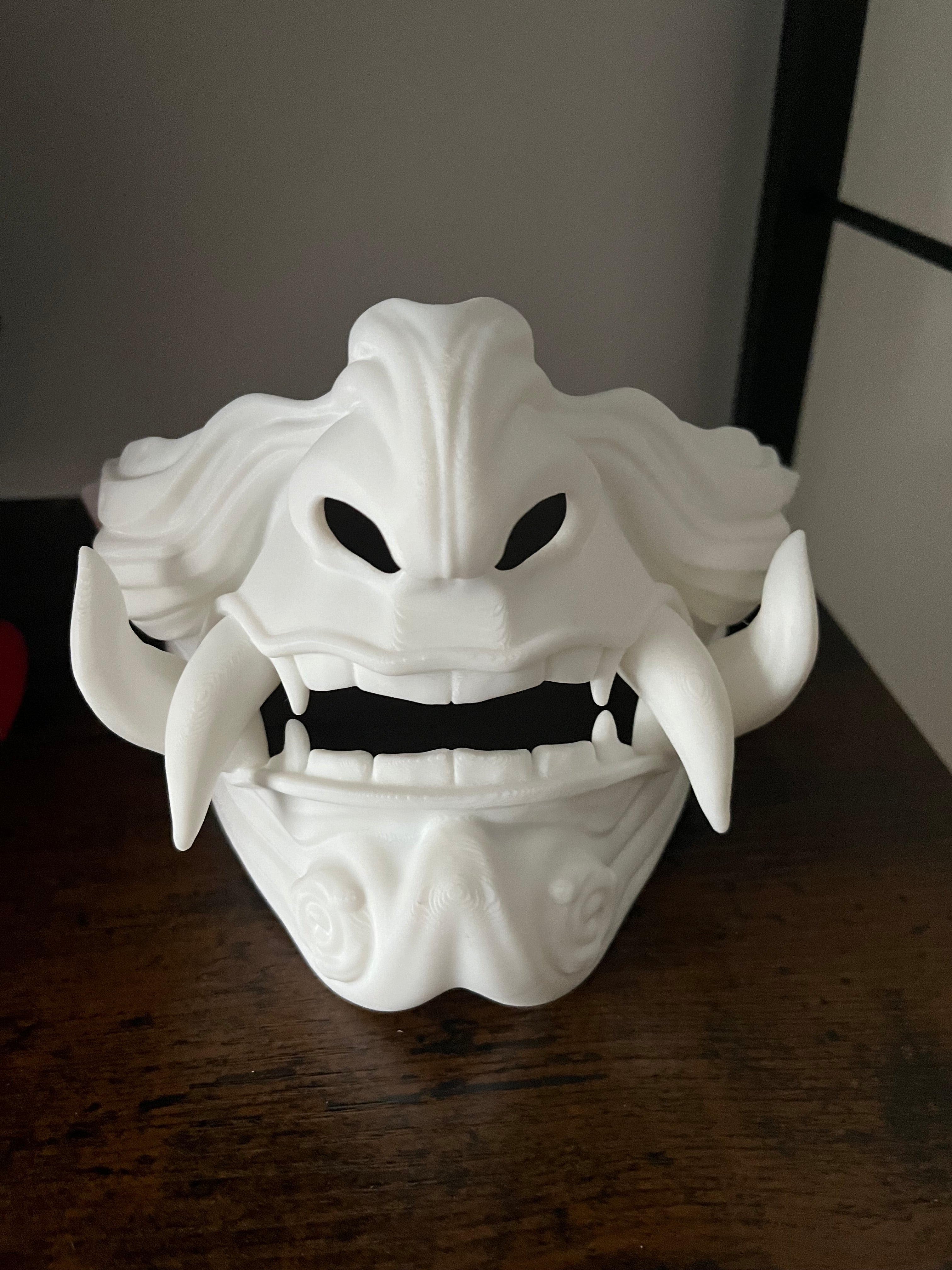 3D Printed Samurai Oni Mask