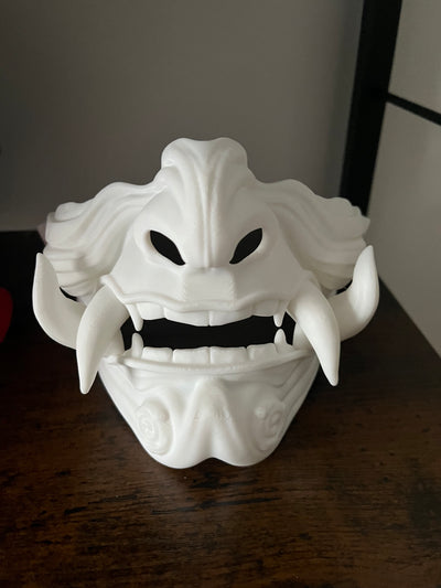 3D Printed Samurai Oni Mask